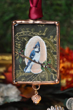 Load image into Gallery viewer, Blue Jay + Acorn Mini Ornament