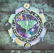 Load image into Gallery viewer, Show printed image only - 12x12" reproduction giclée print of Galaxy Luna with a 1.25" deckled edge border