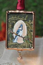 Load image into Gallery viewer, Blue Jay + Acorn Mini Ornament
