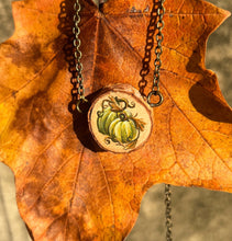 Load image into Gallery viewer, Green Pumpkin Duo Necklace

