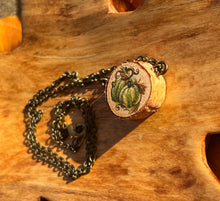 Load image into Gallery viewer, Green Pumpkin Duo Necklace

